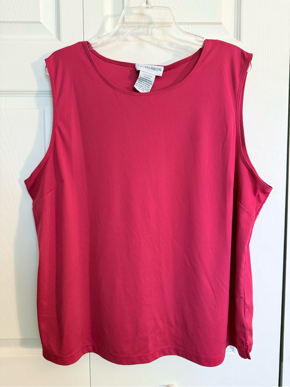 Sag Harbor Red Sleeveless Tank Top